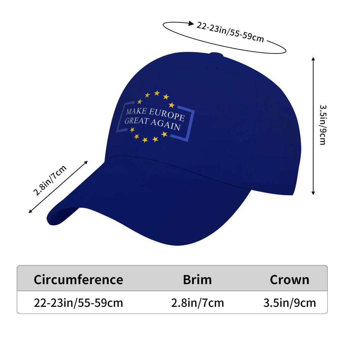 Casquette décontractée unisexe Make Europe Great Again