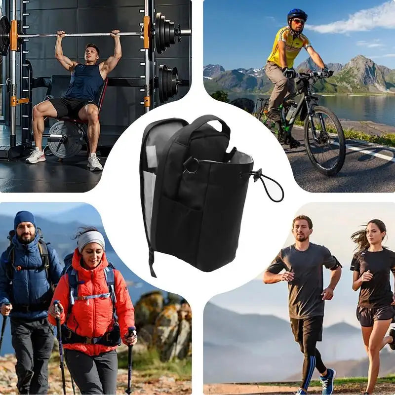 Magnetic Gym Bag Large Capacity Magnetic Carrier Bag With Phone Pocket Portable Gym Water Bottle Pouch Gym Accessories Organizer